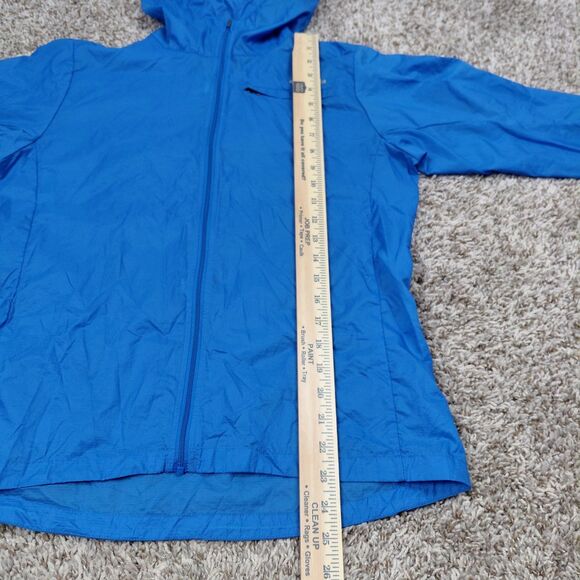 Patagonia Houdini Jacket Womens Medium Blue Windbreaker Hooded Ultra Lightweight - Picture 6 of 6